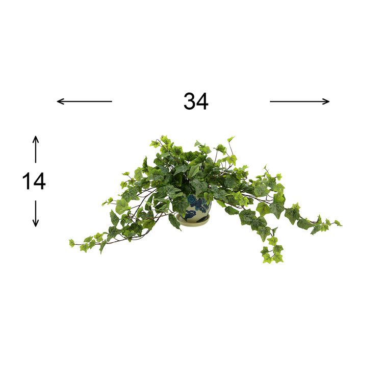 Creative Displays, Inc. Maywood Faux Ivy Plant in Ceramic Pot Perigold